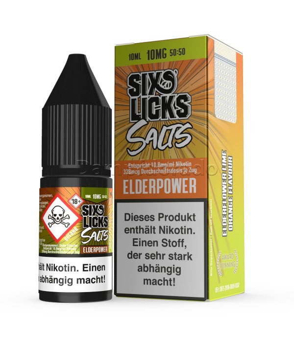 Liquid Elderpower - Six Licks Nikotinsalz