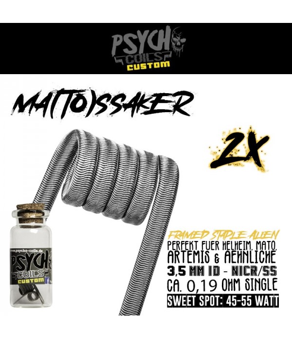 2 x Psycho Coils Matossaker Handmade Coils