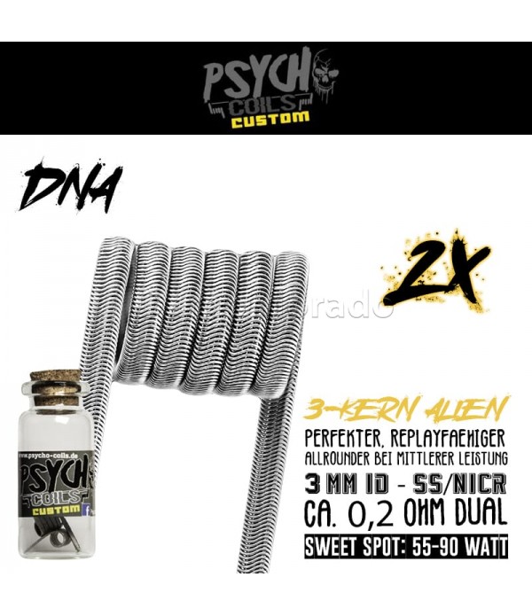 2 x Psycho Coils DNA Handmade Coils