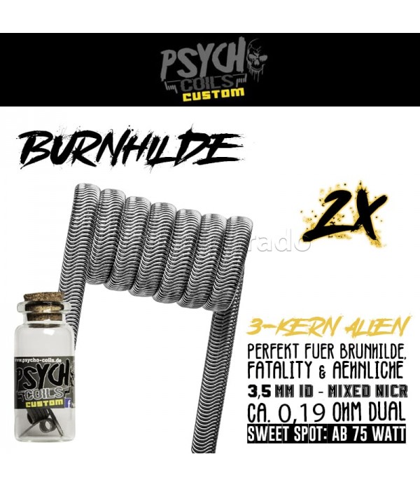 2 x Psycho Coils Burnhilde Handmade Coils