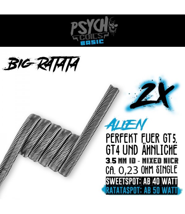 2 x Psycho Coils Big Ratata Handmade Coils