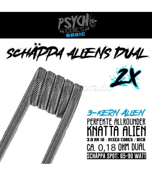 2 x Psycho Coils Schäppa Alien Handmade Coils